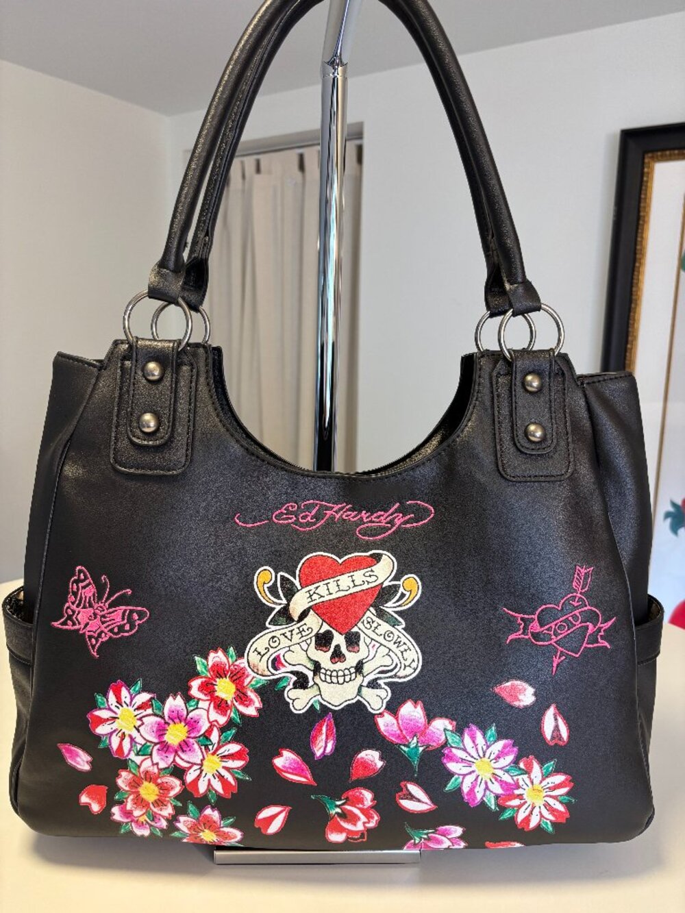 Vintage Ed Hardy "Love Kills Slowly" Tote Bag